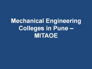 Mechanical Engineering Colleges in Pune – MITAOE