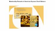 Membership Rewards of American Express Check Balance