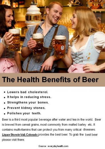The Health Benefits of Beer
