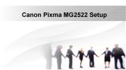 Canon Pixma MG2522 Setup Support