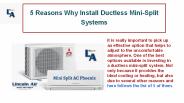 5 Reasons why Install Ductless Mini Split Systems