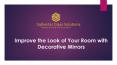 Improve the Look of Your Room with Decorative Mirrors PowerPoint PPT Presentation
