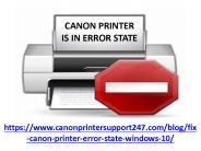 Canon Printer Error State Windows 10