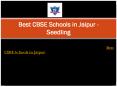 Best CBSE Schools in Jaipur - Seedling PowerPoint PPT Presentation