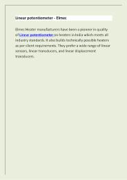 Linear potentiometer - Elmec