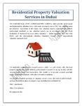 Residential Property Valuation Services Dubai PowerPoint PPT Presentation