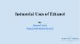 Industrial Uses of Ethanol- National Spirits