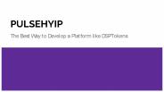 The best way to develop a platform like DSPtokens
