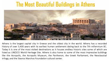The Most Beautiful Buildings in Athens