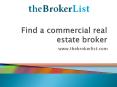 Professional Commercial Real Estate Brokers List PowerPoint PPT Presentation