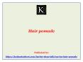 Hair pomade PowerPoint PPT Presentation