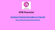 Invoice finance providers uk