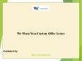 Custom Offer Letter PowerPoint PPT Presentation