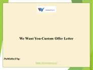 Custom Offer Letter