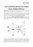 How to Efficiently Manage Your Orders Across Multiple Platforms PowerPoint PPT Presentation