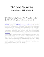 PPC Lead Generation Services in Australia - Mint Pixel