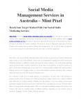 Social Media Management Services in Australia - Mint Pixel PowerPoint PPT Presentation