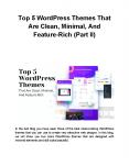Top 5 WordPress Themes That Are Clean, Minimal, And Feature-Rich (Part II) PowerPoint PPT Presentation