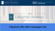 5 Reasons Why SEO Campaigns Fail