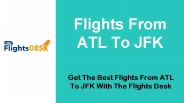 Flights From ATL To JFK
