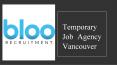 Temporary Job Agency Vancouver - Bloo Recruitment PowerPoint PPT Presentation