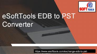 EDB to PST Converter Software