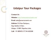 Udaipur Tour Packages
