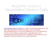 Beginner’s Guide to Decentralized Finance (DeFi)