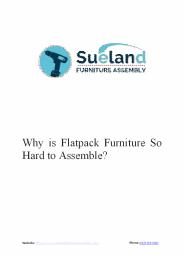 Why is Flatpack Furniture So Hard to Assemble?