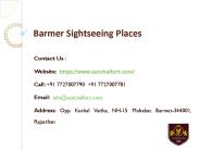 Barmer Sightseeing Places