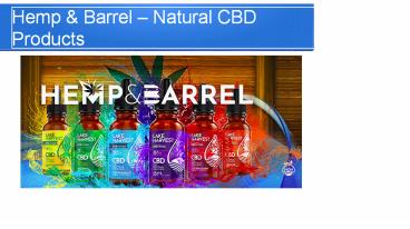 Hemp & Barrel - The best CBD brand