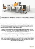 7 Key Pieces of Office Furniture Every Office Needs PowerPoint PPT Presentation