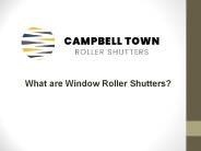 What are Window roller shutters?