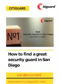 Tips to Find a Great Security Guard in San Diego PowerPoint PPT Presentation