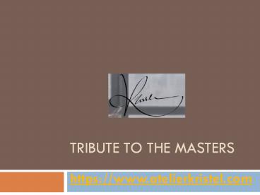 Tribute To The Masters