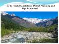 How to reach Manali from Delhi? Planning and Tips Explained PowerPoint PPT Presentation