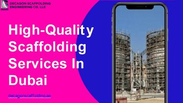 Scaffolding for Construction Dubai