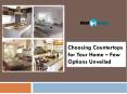 Choosing Countertops for Your Home – Few Options Unveiled PowerPoint PPT Presentation