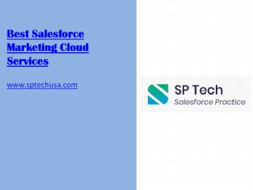 Best Salesforce Marketing Cloud Services