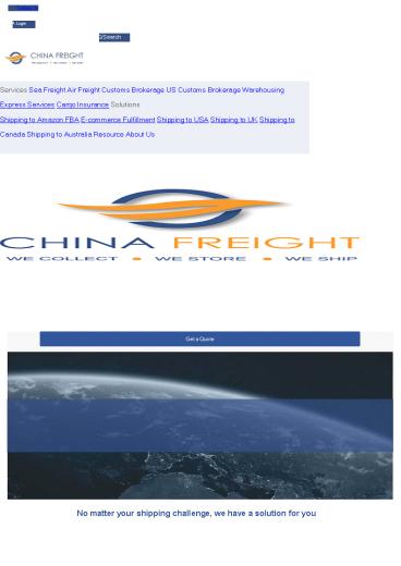 Sea freight from China to USA