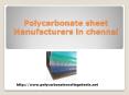 Best Polycarbonate sheet Manufacturers in chennai PowerPoint PPT Presentation