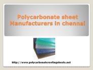 Best Polycarbonate sheet Manufacturers in chennai