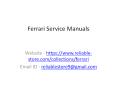 Ferrari Service Manuals PowerPoint PPT Presentation