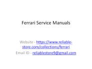 Ferrari Service Manuals