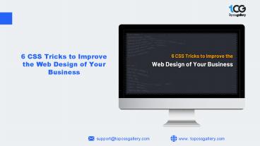 6 CSS Tricks to Improve the Web Design of Your Business