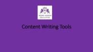 Content Writing Tools