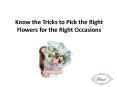 Know the Tricks to Pick the Right Flowers for the Right Occasions PowerPoint PPT Presentation