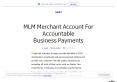 MLM Merchant Account For Accountable Business Payments PowerPoint PPT Presentation