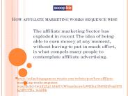 How affiliate marketing works sequence wise
