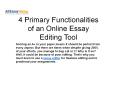 4 Primary Functionalities of an Online Essay Editing Tool PowerPoint PPT Presentation
